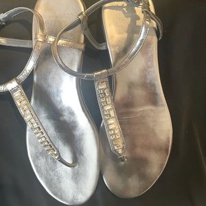 Cole Haan Silver Jeweled sandals